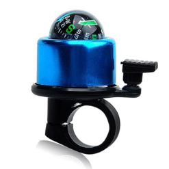Funecobikes 2 Sonnettes De Vélo Avec Boussole - Bleu Et Violette -Sonnettes et klaxons pour vélo Soldes 2 sonnettes de velo avec boussole bleu et violette 2