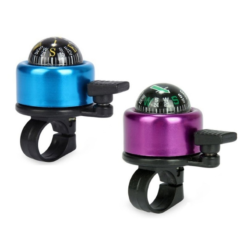 Funecobikes 2 Sonnettes De Vélo Avec Boussole - Bleu Et Violette