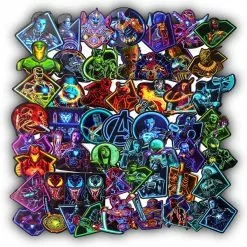 Vélo Original 60 Autocollants Marvel Avengers Pour Personnaliser Le Vélo De L'enfant