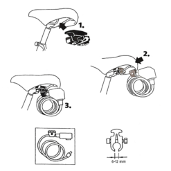 ABUS Support D'antivol Selle - KF -Sonnettes et klaxons pour vélo Soldes abus support d antivol selle kf 2