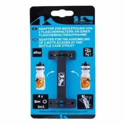 M-Wave Adaptateur Double Porte-bidon Pour Vélo -Sonnettes et klaxons pour vélo Soldes adaptateur double porte bidon pour velo 3