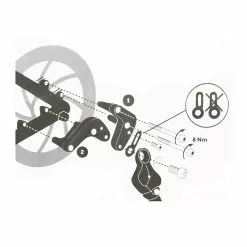 Hebie Adaptateur Frein à Disque Pour Béquille Latérale -Sonnettes et klaxons pour vélo Soldes adaptateur frein a disque pour bequille laterale 2