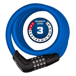 Antivol Câble à Code Pour Vélo 180 Cm ABUS Numero Bleu
