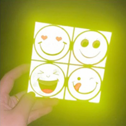 Vélo Original Autocollants Réfléchissants Mignon Souriant Pour Vélo Enfant -Sonnettes et klaxons pour vélo Soldes autocollants reflechissants mignon pour velo enfant 1 3