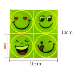 Vélo Original Autocollants Réfléchissants Mignon Souriant Pour Vélo Enfant -Sonnettes et klaxons pour vélo Soldes autocollants reflechissants mignon pour velo enfant 1 4