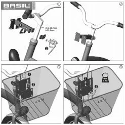 Basil Bremen Panier Avant Fixe 22 Litres Pour Vélo -Sonnettes et klaxons pour vélo Soldes basil bremen panier avant fixe 22 litres pour velo 4