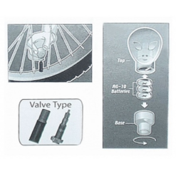 Maxxus Bouchons De Valves Lumineux "alien" Pour Vélo -Sonnettes et klaxons pour vélo Soldes bouchons de valves lumineux alien pour velo 2