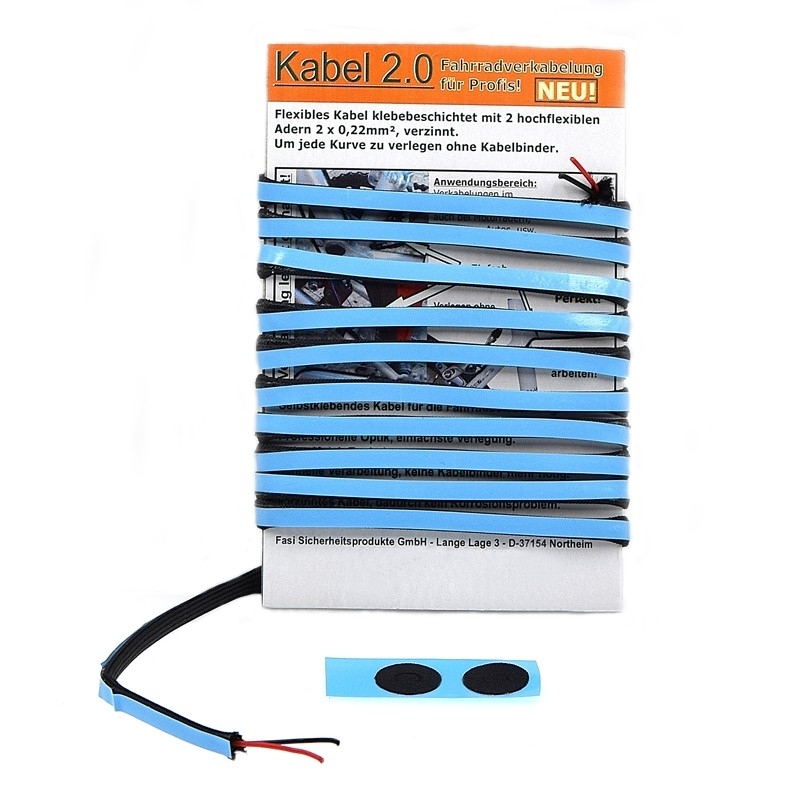 Funecobikes Câble électrique Autocollant Pour éclairage Vélo 2 Mètres 1 Funecobikes Câble électrique Autocollant Pour éclairage Vélo 2 Mètres