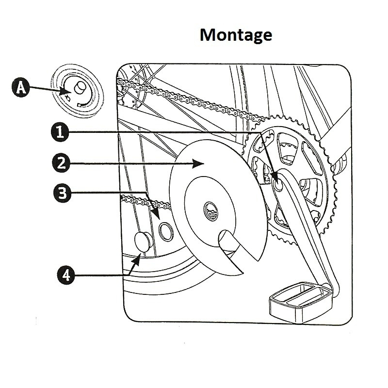 AXA Cache Pédalier Mini Disc 38 - 42 Dents 2 AXA Cache Pédalier Mini Disc 38 - 42 Dents – Image 2