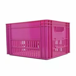 Hooodie Caisse Plastique Rose Sur Porte-bagage Vélo - Large