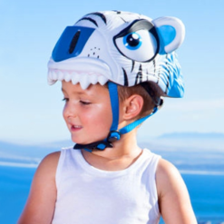 Casque Vélo Enfant Tigre Blanc Crazy Safety -Sonnettes et klaxons pour vélo Soldes casque velo enfant tigre blanc crazy safety 3