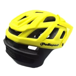Casque VTT POLISPORT E3 Jaune Fluo - Noir Mat - Tailles M Ou L -Sonnettes et klaxons pour vélo Soldes casque vtt polisport e3 jaune fluo noir mat tailles m ou l 3