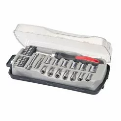 Silverline Coffret 28 Pièces Vissage, Douilles Et Poignée