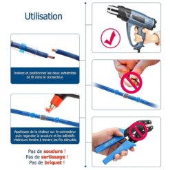 Fasi-bike Coffret 500 Manchons Thermo-soudable Auto Soudeur étanche -Sonnettes et klaxons pour vélo Soldes coffret 500 manchons thermo soudable auto soudeur etanche 5
