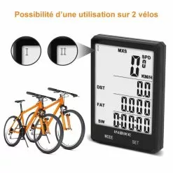 Vélo Original Compteur 22 Fonctions Sans Fil étanche Et Rétroéclairé Pour Vélo -Sonnettes et klaxons pour vélo Soldes compteur 22 fonctions sans fil etanche et retroeclaire pour velo 4