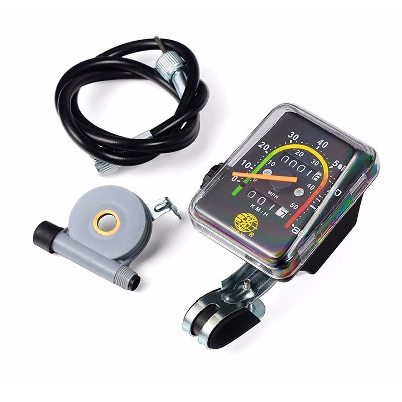 Vélo Original Compteur Vélo à Cable Mécanique Rectangulaire 1 Vélo Original Compteur Vélo à Cable Mécanique Rectangulaire