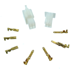 Vélo Original Connecteur Plastique 4 Fiches Male Et Femelle Avec Cosses