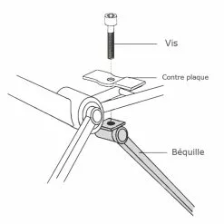 Vélo Original Contre Plaque Avec Vis Pour Béquille Centrale De Vélo -Sonnettes et klaxons pour vélo Soldes contre plaque avec vis pour bequille centrale de velo 2