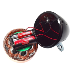 Vélo Original Eclairage Vélo Rétro à Pile Sur Fourche Noir Et Cuivre -Sonnettes et klaxons pour vélo Soldes eclairage velo retro a pile sur fourche noir et cuivre 3