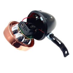 Vélo Original Eclairage Vélo Rétro à Pile Sur Fourche Noir Et Cuivre -Sonnettes et klaxons pour vélo Soldes eclairage velo retro a pile sur fourche noir et cuivre 5