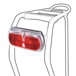 Sonnettes et klaxons pour vélo Soldes -Sonnettes et klaxons pour vélo Soldes feu arriere porte bagages rouge led 05 watt 1