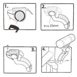 M-Wave Fixation Feu Avant Pour Vélo Sur Fourche -Sonnettes et klaxons pour vélo Soldes fixation feu avant pour velo sur fourche 4