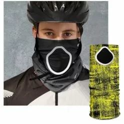Foulard Anti-pollution Et Pollen Pour Cycliste Jaune HAD