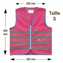 Gilet De Sécurité Enfant à Vélo Haute Visibilité Rose Wowow -Sonnettes et klaxons pour vélo Soldes gilet de securite enfant a velo haute visibilite rose wowow 2