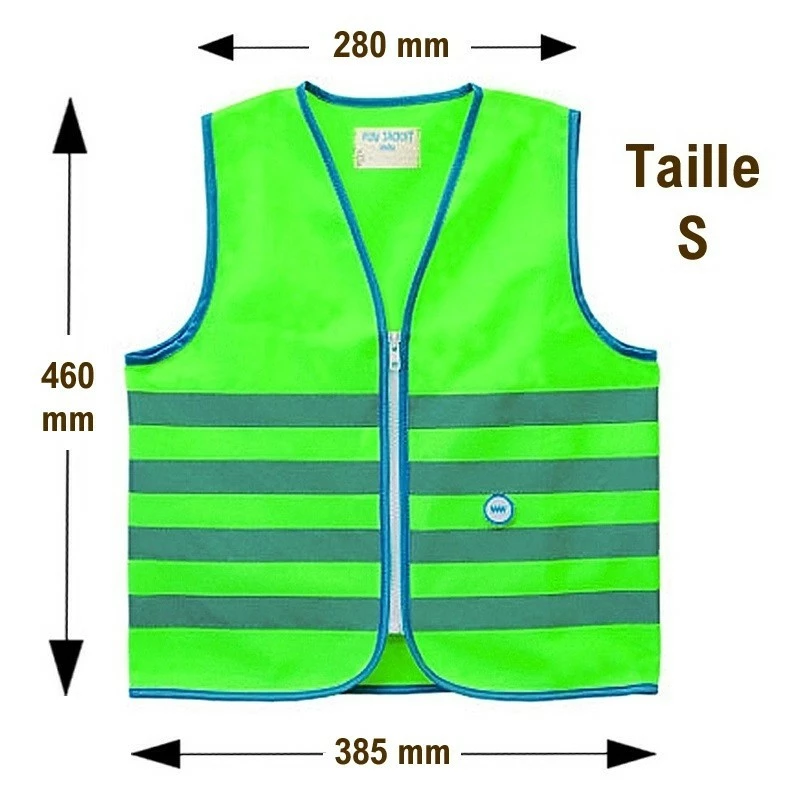 Gilet De Sécurité Enfant à Vélo Haute Visibilité Vert Wowow 3 Gilet De Sécurité Enfant à Vélo Haute Visibilité Vert Wowow – Image 3
