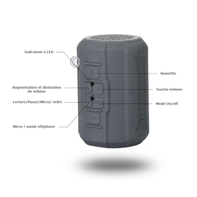 Vélo Original Haut-Parleur Tube Subwoofer FM Radio Bluetooth USB Pour Vélo 5 Vélo Original Haut-Parleur Tube Subwoofer FM Radio Bluetooth USB Pour Vélo – Image 5