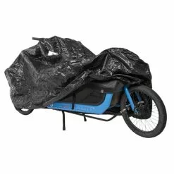 M-Wave Housse De Protection Pour Vélo CARGO Noir (290x120x70cm) -Sonnettes et klaxons pour vélo Soldes housse de protection pour velo cargo noir 290x120x70cm 2