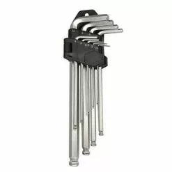 Silverline Jeu De 9 Clés Allen à Tête Sphérique Pour Vélo