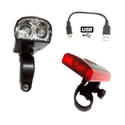 Maxxus Kit éclairage Vélo Avant/arrière Rechargeable Sur Port USB