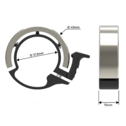 Knog Oi Sonnette Vélo Classic Large Couleur Argent -Sonnettes et klaxons pour vélo Soldes knog oi sonnette velo classic large couleur argent 2