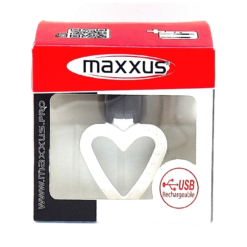 Maxxus Lampe Arrière Vélo En Forme De Coeur Rechargeable Sur USB -Sonnettes et klaxons pour vélo Soldes lampe arriere velo en forme de coeur rechargeable sur usb 2