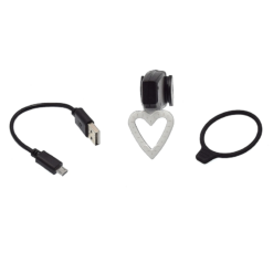 Maxxus Lampe Arrière Vélo En Forme De Coeur Rechargeable Sur USB