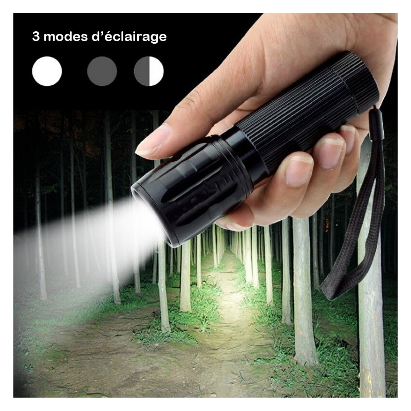 Vélo Original Lampe De Poche LED Torche 2000 Lm + Support 1 Vélo Original Lampe De Poche LED Torche 2000 Lm + Support