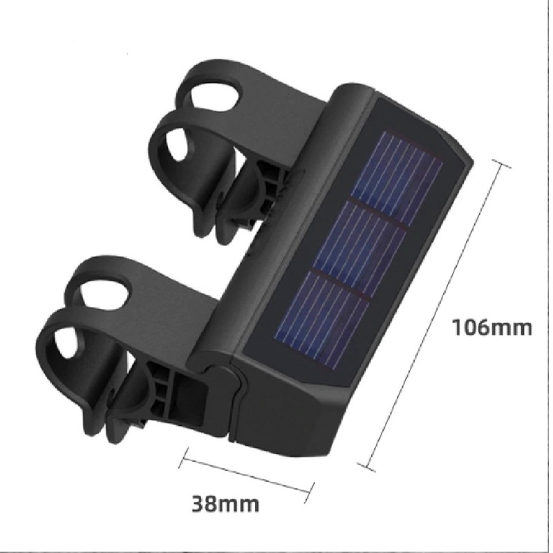 Vélo Original Lampe De Vélo à énergie Solaire, étanche IPX6 2 Vélo Original Lampe De Vélo à énergie Solaire, étanche IPX6 – Image 2