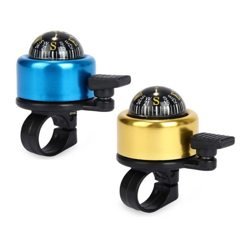 Funecobikes Lot De 2 Sonnettes De Vélo Avec Boussole - Bleu Et Jaune 1 Funecobikes Lot De 2 Sonnettes De Vélo Avec Boussole - Bleu Et Jaune