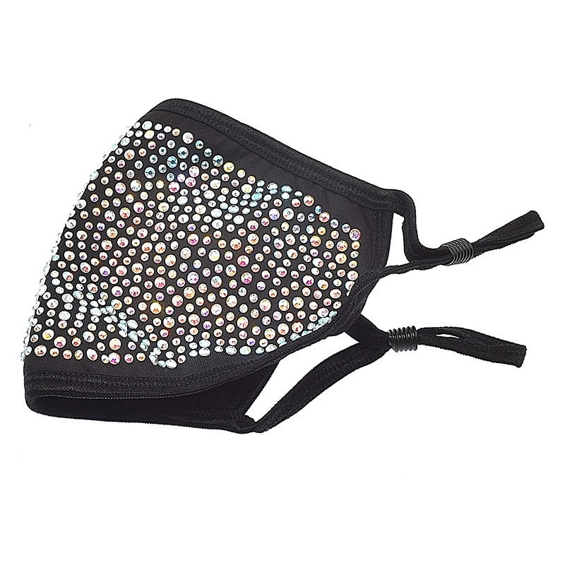 Masque Strass Et Paillettes Pour Femme à Vélo 3 Masque Strass Et Paillettes Pour Femme à Vélo – Image 3