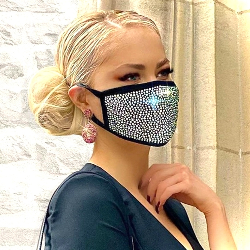 Masque Strass Et Paillettes Pour Femme à Vélo 6 Masque Strass Et Paillettes Pour Femme à Vélo – Image 6