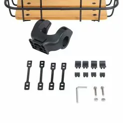 Panier Aluminium Vélo Avant à Tringles ZEFAL Fond Bois 20L -Sonnettes et klaxons pour vélo Soldes panier aluminium velo avant a tringles zefal fond bois 20l 2