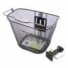 BASIL Panier Avant Noir + Support Metal Clipsable Sur Potence