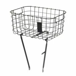 Panier Noir Robin 27L Sur Fourche Vélo Basil