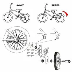 Trail-Gator Petite Roue Vélo Enfant Flip Up - Trail Gator -Sonnettes et klaxons pour vélo Soldes petite roue velo enfant flip up trail gator 2