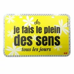Plaque Réfléchissante Vélo Je Fais Le Plein Des Sens V-LOPLAK