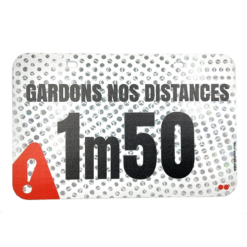 Plaque Vélo Gardons Nos Distances 1m50 V-Loplak