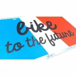 Plaque Vélo Réfléchissante Bike To The Future V-LOPLAK -Sonnettes et klaxons pour vélo Soldes plaque velo reflechissante bike to the future v loplak 3