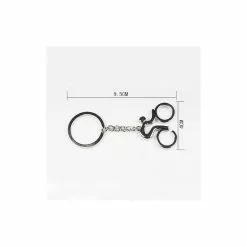 Vélo Original Porte Clés Cycliste Laqué Argent -Sonnettes et klaxons pour vélo Soldes porte cles cycliste laque argent 2