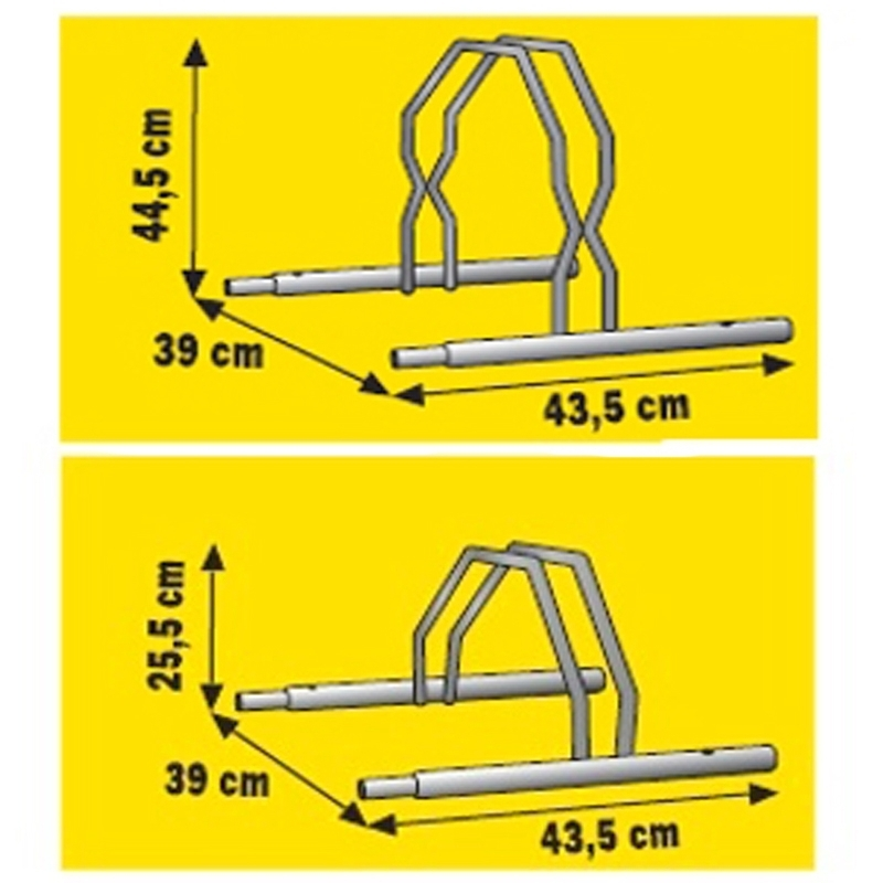 Mottez Ratelier 2 Vélos Haut Et Bas 2 Mottez Ratelier 2 Vélos Haut Et Bas – Image 2